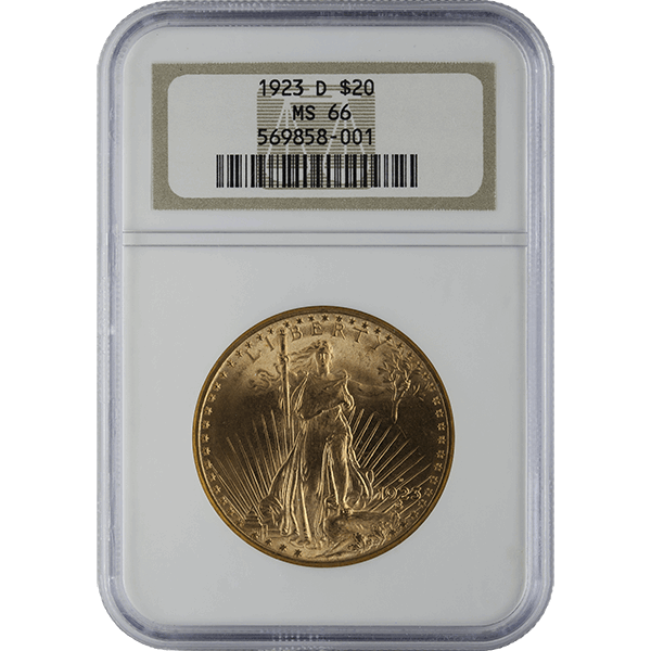 $20 U.S. GOLD SAINT NGC66 — obverse