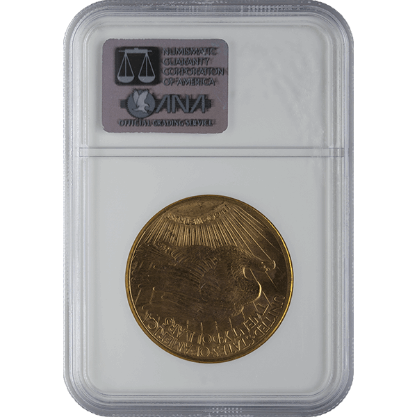 $20 U.S. GOLD SAINT NGC66 — reverse