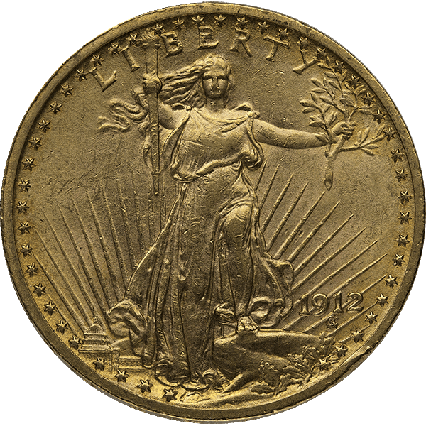 $20 U.S. GOLD SAINT XF — obverse