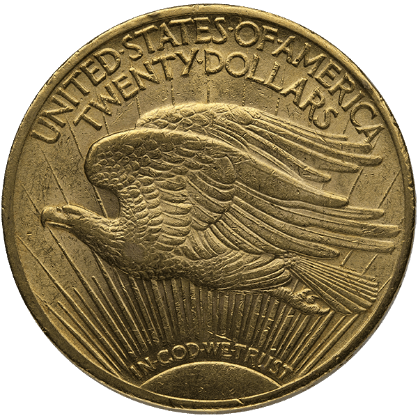 $20 U.S. GOLD SAINT XF — reverse