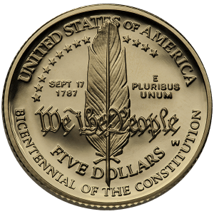 $5 MODERN GOLD COMMEMORATIVE MISC DESIGN — obverse
