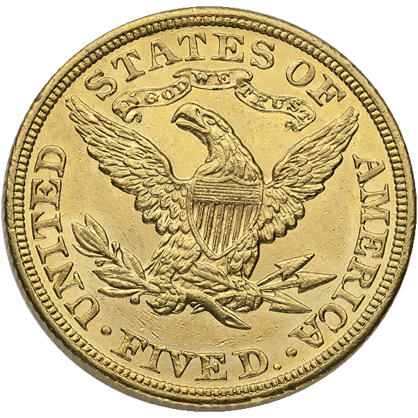 $5 U.S. GOLD LIBERTY BU — reverse