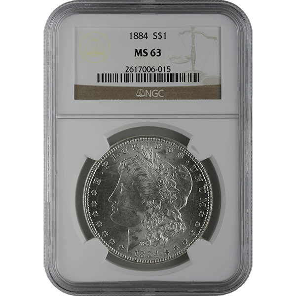 1878-1904 AMERICAN SILVER MORGAN DOLLAR NGC63 — obverse