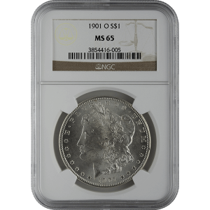 1878-1921 AMERICAN SILVER MORGAN DOLLAR NGC65 — obverse