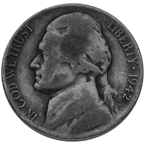 WAR NICKEL (MEASURED IN PIECES) — obverse