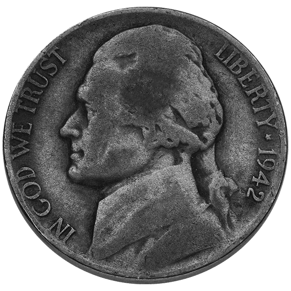 WAR NICKEL (MEASURED IN PIECES) — obverse