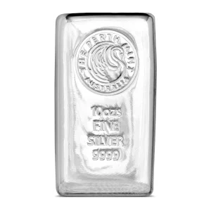 10 OZ SILVER BAR PERTH CAST — obverse