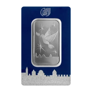 50 GRAM SILVER BAR HOLY LAND MINT — obverse